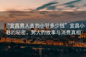 “宜昌男人去的小巷多少錢”宜昌小巷的秘密，男人的故事與消費(fèi)真相