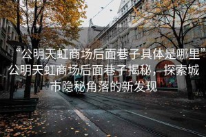 “公明天虹商場后面巷子具體是哪里”公明天虹商場后面巷子揭秘，探索城市隱秘角落的新發(fā)現(xiàn)
