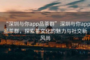 “深圳與你app品茶群”深圳與你app品茶群，探索茶文化的魅力與社交新風(fēng)尚