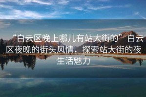 “白云區(qū)晚上哪兒有站大街的”白云區(qū)夜晚的街頭風(fēng)情，探索站大街的夜生活魅力