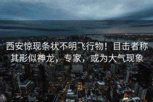 西安驚現(xiàn)條狀不明飛行物！目擊者稱(chēng)其形似神龍，專(zhuān)家，或?yàn)榇髿猬F(xiàn)象