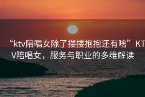 “ktv陪唱女除了摟摟抱抱還有啥”KTV陪唱女，服務(wù)與職業(yè)的多維解讀