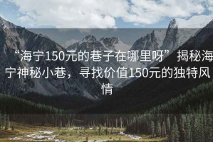 “海寧150元的巷子在哪里呀”揭秘海寧神秘小巷，尋找價(jià)值150元的獨(dú)特風(fēng)情