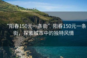 “陽(yáng)春150元一條街”陽(yáng)春150元一條街，探索城市中的獨(dú)特風(fēng)情