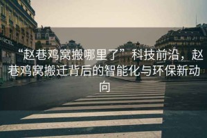 “趙巷雞窩搬哪里了”科技前沿，趙巷雞窩搬遷背后的智能化與環(huán)保新動向