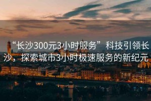 “長(zhǎng)沙300元3小時(shí)服務(wù)”科技引領(lǐng)長(zhǎng)沙，探索城市3小時(shí)極速服務(wù)的新紀(jì)元