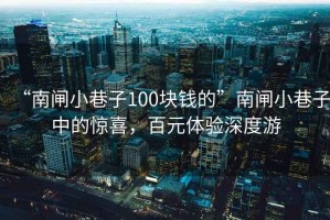 “南閘小巷子100塊錢的”南閘小巷子中的驚喜，百元體驗深度游
