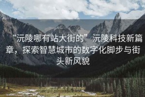 “沅陵哪有站大街的”沅陵科技新篇章，探索智慧城市的數(shù)字化腳步與街頭新風貌