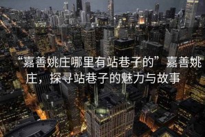 “嘉善姚莊哪里有站巷子的”嘉善姚莊，探尋站巷子的魅力與故事