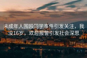 未成年人圍毆同學事件引發(fā)關(guān)注，我沒16歲，歡迎報警引發(fā)社會深思