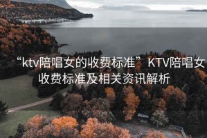 “ktv陪唱女的收費標(biāo)準(zhǔn)”KTV陪唱女收費標(biāo)準(zhǔn)及相關(guān)資訊解析