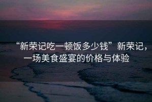 “新榮記吃一頓飯多少錢”新榮記，一場(chǎng)美食盛宴的價(jià)格與體驗(yàn)