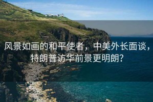 風(fēng)景如畫的和平使者，中美外長面談，特朗普訪華前景更明朗？