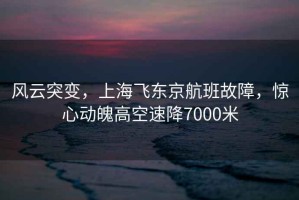 風云突變，上海飛東京航班故障，驚心動魄高空速降7000米