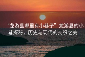 “龍游縣哪里有小巷子”龍游縣的小巷探秘，歷史與現(xiàn)代的交織之美