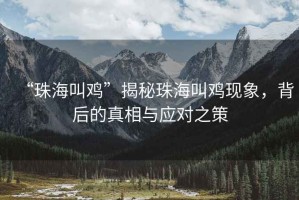 “珠海叫雞”揭秘珠海叫雞現(xiàn)象，背后的真相與應(yīng)對(duì)之策