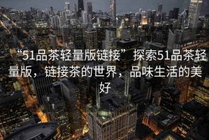 “51品茶輕量版鏈接”探索51品茶輕量版，鏈接茶的世界，品味生活的美好