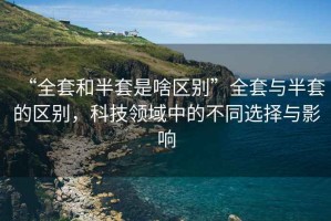 “全套和半套是啥區(qū)別”全套與半套的區(qū)別，科技領域中的不同選擇與影響
