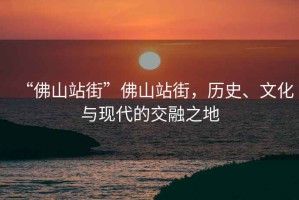 “佛山站街”佛山站街，歷史、文化與現(xiàn)代的交融之地