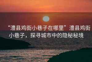 “澧縣雞街小巷子在哪里”澧縣雞街小巷子，探尋城市中的隱秘秘境
