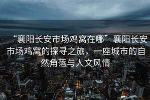 “襄陽長安市場雞窩在哪”襄陽長安市場雞窩的探尋之旅，一座城市的自然角落與人文風情