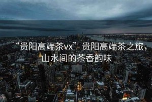 “貴陽高端茶vx”貴陽高端茶之旅，山水間的茶香韻味