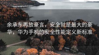 余承東再放豪言，安全就是最大的豪華，華為手機(jī)的安全性能定義新標(biāo)準(zhǔn)