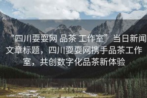 “四川耍耍網(wǎng) 品茶 工作室”當(dāng)日新聞文章標(biāo)題，四川耍耍網(wǎng)攜手品茶工作室，共創(chuàng)數(shù)字化品茶新體驗(yàn)