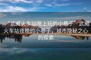 “武威火車站晚上玩的小巷子”武威火車站夜晚的小巷子，城市隱秘之心的探索