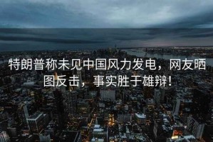 特朗普稱未見(jiàn)中國(guó)風(fēng)力發(fā)電，網(wǎng)友曬圖反擊，事實(shí)勝于雄辯！