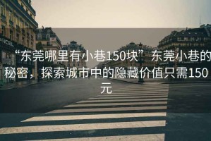 “東莞哪里有小巷150塊”東莞小巷的秘密，探索城市中的隱藏價值只需150元