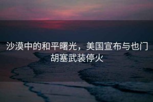 沙漠中的和平曙光，美國宣布與也門胡塞武裝?；? title=