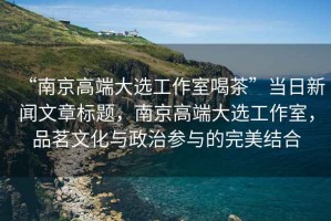 “南京高端大選工作室喝茶”當日新聞文章標題，南京高端大選工作室，品茗文化與政治參與的完美結合