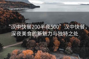 “漢中快餐200半夜500”漢中快餐，深夜美食的新魅力與獨(dú)特之處