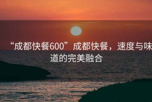 “成都快餐600”成都快餐，速度與味道的完美融合
