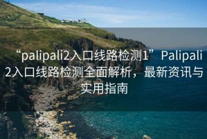 “palipali2入口線路檢測1”Palipali 2入口線路檢測全面解析，最新資訊與實用指南