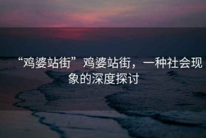 “雞婆站街”雞婆站街，一種社會現(xiàn)象的深度探討