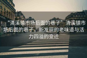 “清溪鎮(zhèn)市場后面的巷子”清溪鎮(zhèn)市場后面的巷子，新發(fā)現的老味道與活力四溢的變遷