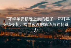 “邛崍羊安鎮(zhèn)晚上耍的巷子”邛崍羊安鎮(zhèn)夜巷，探尋夜晚的繁華與獨特魅力