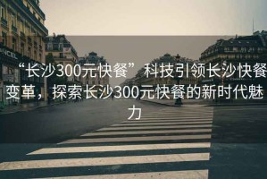 “長沙300元快餐”科技引領(lǐng)長沙快餐變革，探索長沙300元快餐的新時代魅力