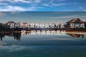 “邳州的雞窩在什么地方賣(mài)”邳州雞窩，探尋美食的奧秘