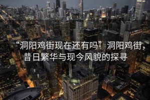 “洞陽雞街現(xiàn)在還有嗎”洞陽雞街，昔日繁華與現(xiàn)今風(fēng)貌的探尋