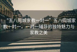 “五八同城家教一對一”五八同城家教一對一，一對一輔導(dǎo)的獨(dú)特魅力與家教之美