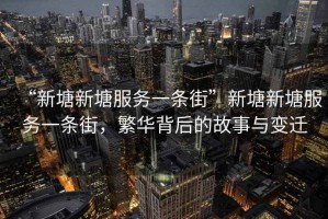 “新塘新塘服務(wù)一條街”新塘新塘服務(wù)一條街，繁華背后的故事與變遷