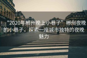 “2020年郴州晚上小巷子”郴州夜晚的小巷子，探索一座城市獨特的夜晚魅力