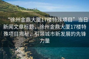 “徐州金鼎大廈17樓特殊項目”當日新聞文章標題，徐州金鼎大廈17樓特殊項目揭秘，引領城市新發(fā)展的先鋒力量