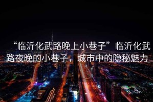 “臨沂化武路晚上小巷子”臨沂化武路夜晚的小巷子，城市中的隱秘魅力