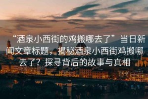 “酒泉小西街的雞搬哪去了”當(dāng)日新聞文章標(biāo)題，揭秘酒泉小西街雞搬哪去了？探尋背后的故事與真相