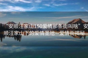 “安順汪家山150愛(ài)情那條街叫啥”安順汪家山下的愛(ài)情圣地—愛(ài)情街揭秘