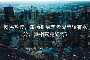 網(wǎng)民熱議，黃楊鈿甜藝考成績疑有水分，真相究竟如何？